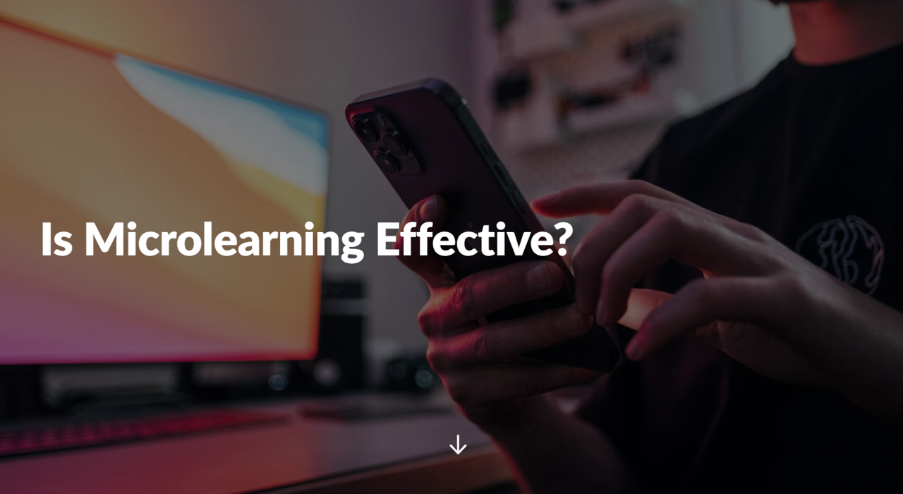 Preview of the microlearning module about effectiveness
